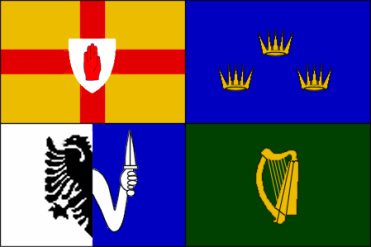 La Bandera de las cuatro provincias de Irlanda